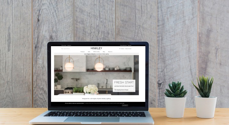 Hinkley Lightening Homepage on Laptop