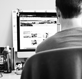 BW Employee Looking at Computer Screen